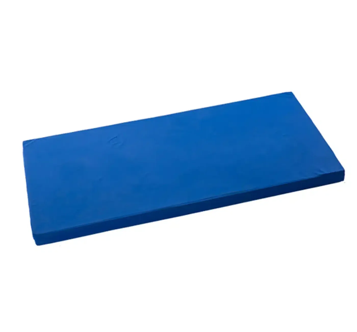 Blue PU polyurethane mattress cover, full view